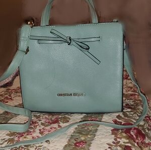 Christian Siriano mint blue purse